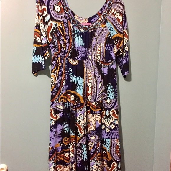 BEADED DETAILS DRESS - Picture 4 of 7